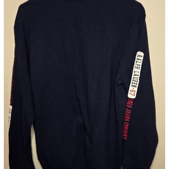 Vtg Ralph Lauren Polo Jeans Company Men's Long Sleeve Logoed T-Shirt Size Large - Picture 2 of 4